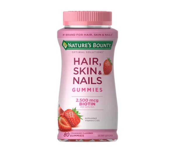 Nature's Bounty Optimal Solutions Hair, Skin & Nails Vitamin Gummies with Biotin