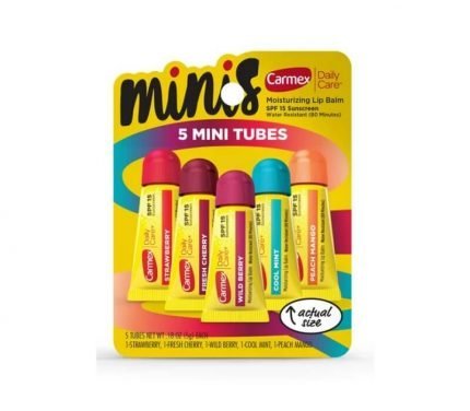 Carmex Daily Minis Lip Balm Tubes with SPF 15 Multi-Flavor 5 Pieces