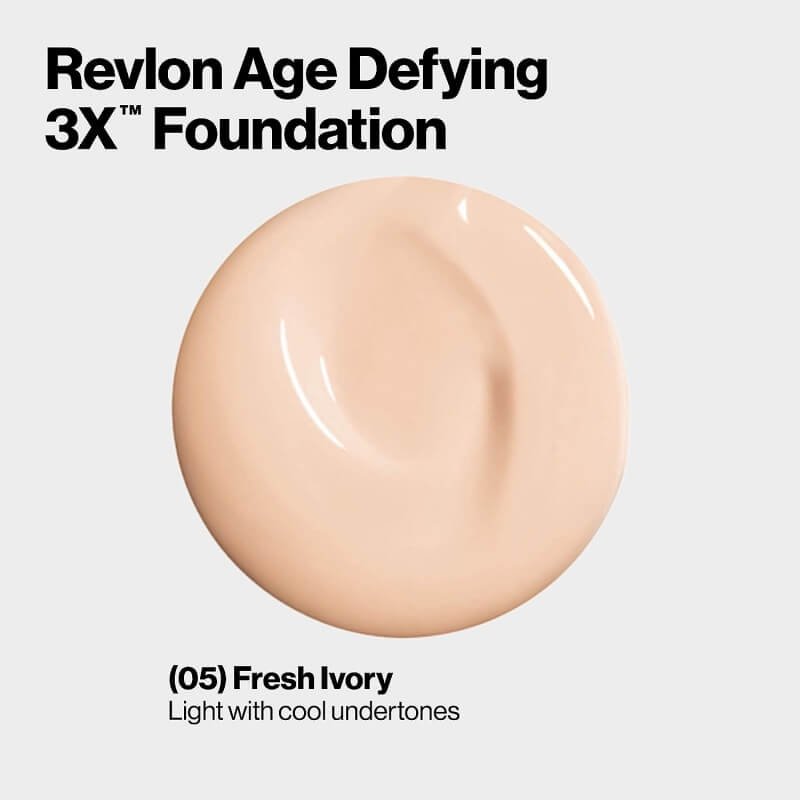 Liquid Foundation by Revlon, Age Defying 3XFace Makeup Anti-Aging SPF 30 5 Revlon Age Defying 3XFace Liquid Anti-Aging Foundation With SPF 30 - Image 4