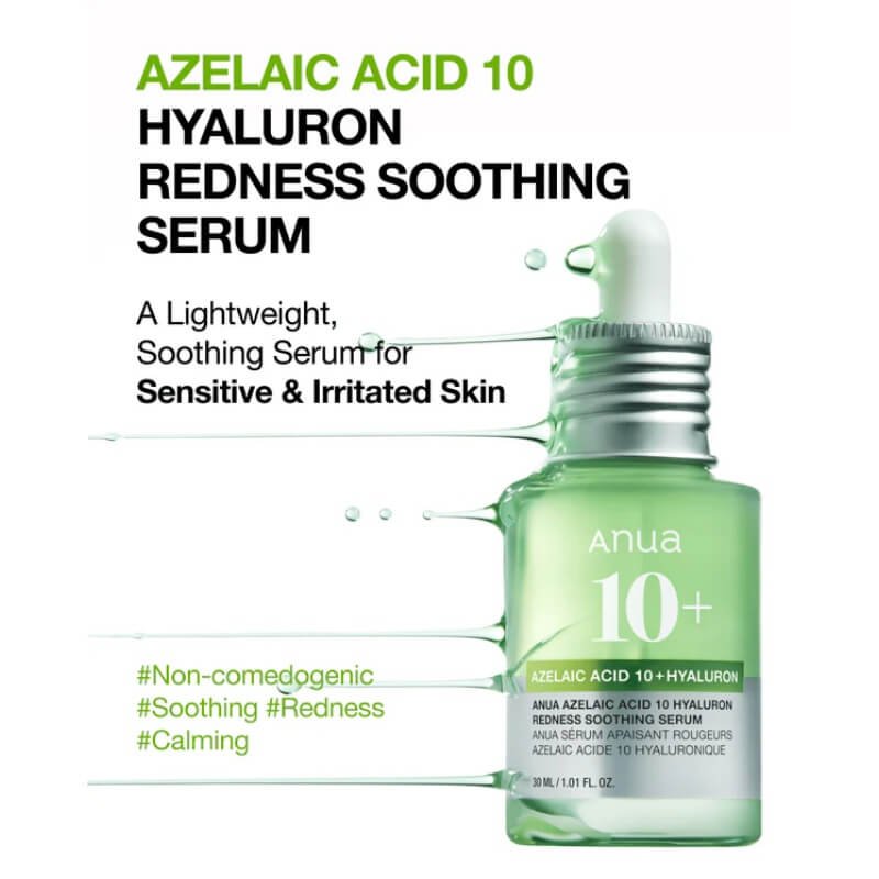 Azelaic Acid 10 Hyaluron Redness Soothing Serum 2 Anua Azelaic Acid 10 Hyaluron Redness Soothing Serum - Image 2