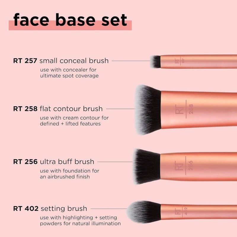 Real Techniques 4 Piece Face Base Makeup Brush Set 3 Real Techniques 4 Piece Face Base Makeup Brush Set - Image 3